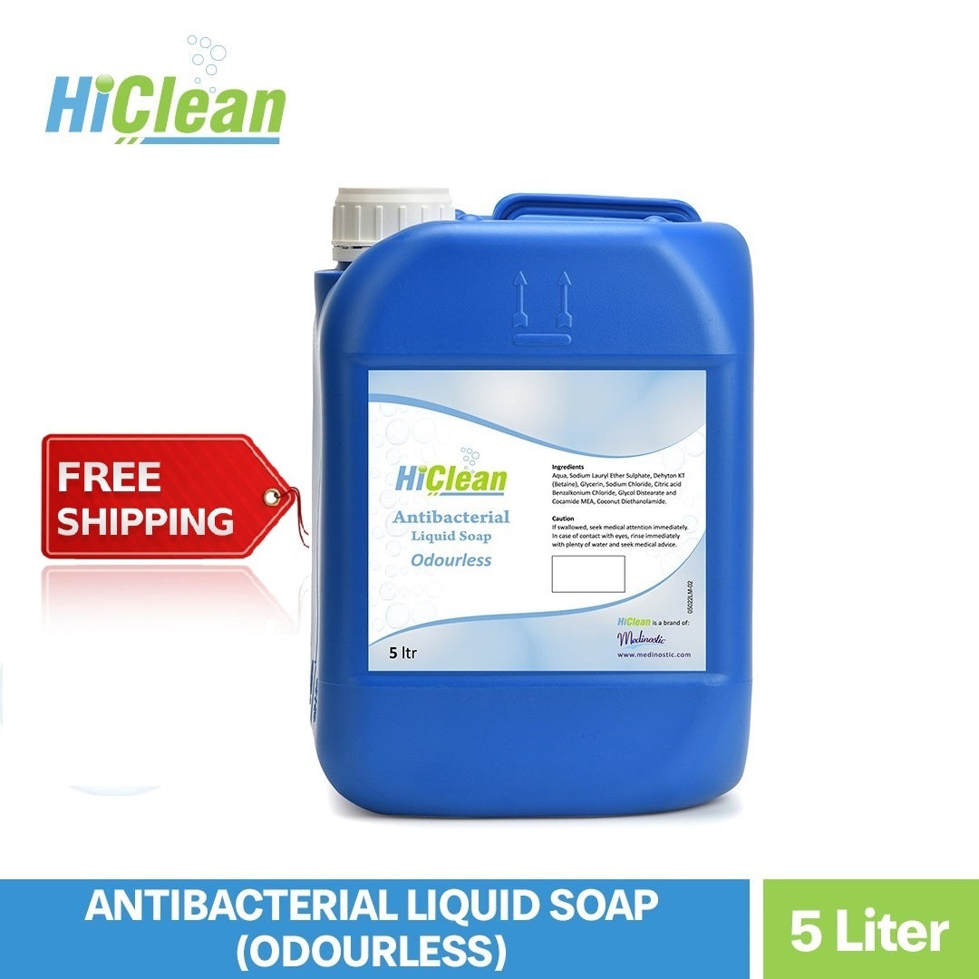 HiClean Antibacterial Liquid Soap - 5 Liter (Odourless) – Medinostic ...